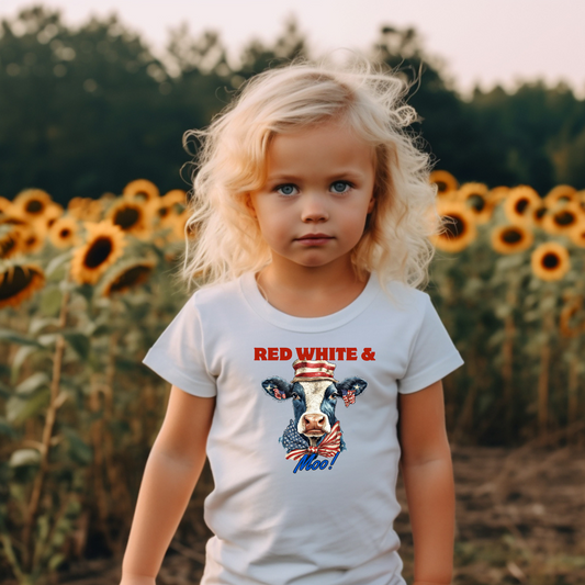 Red White & Moo! Toddler T-Shirt