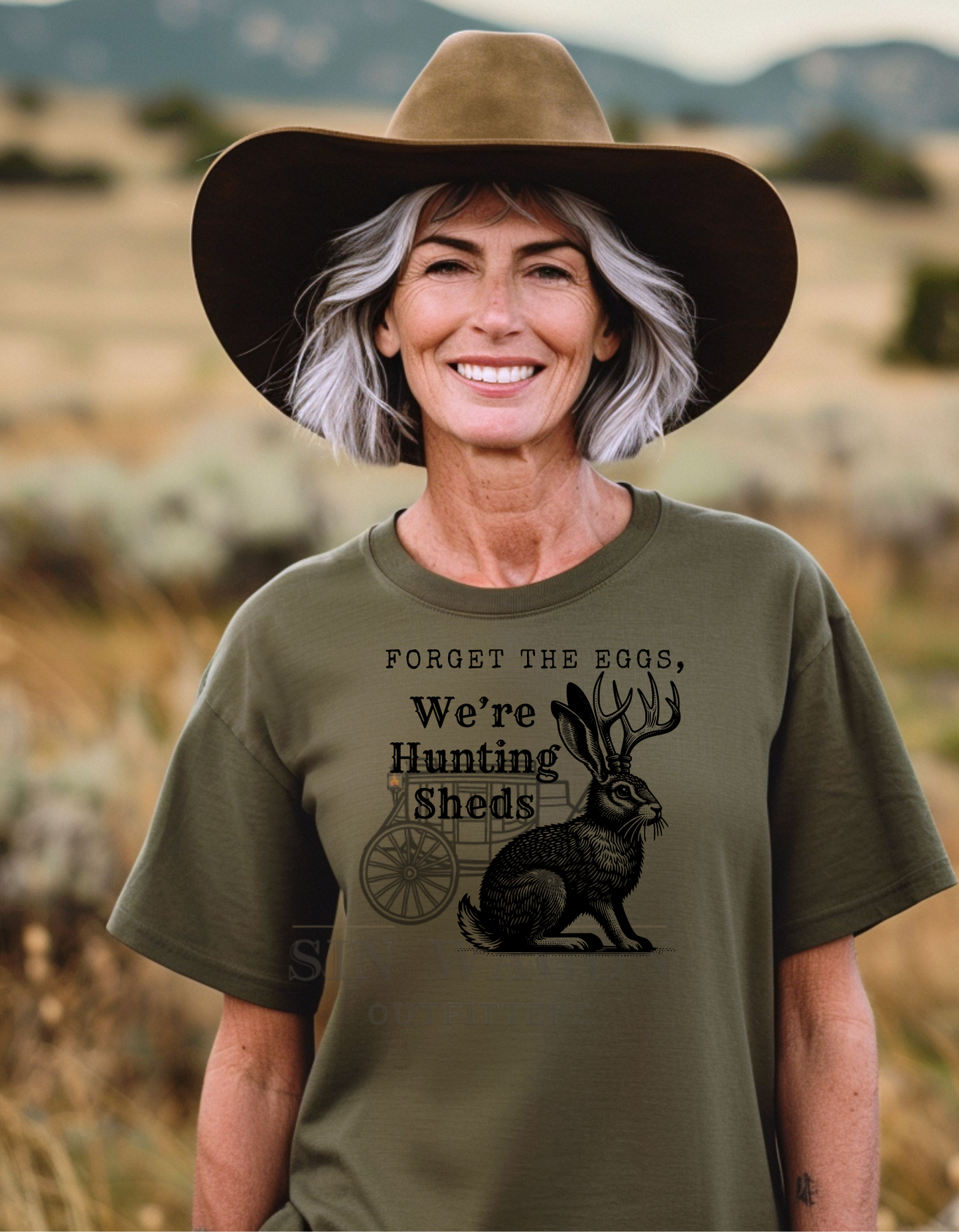 Forget the Eggs, We're Hunting Sheds Unisex T-Shirt