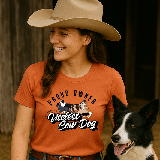 Proud Owner Useless Cow Dog T-Shirt