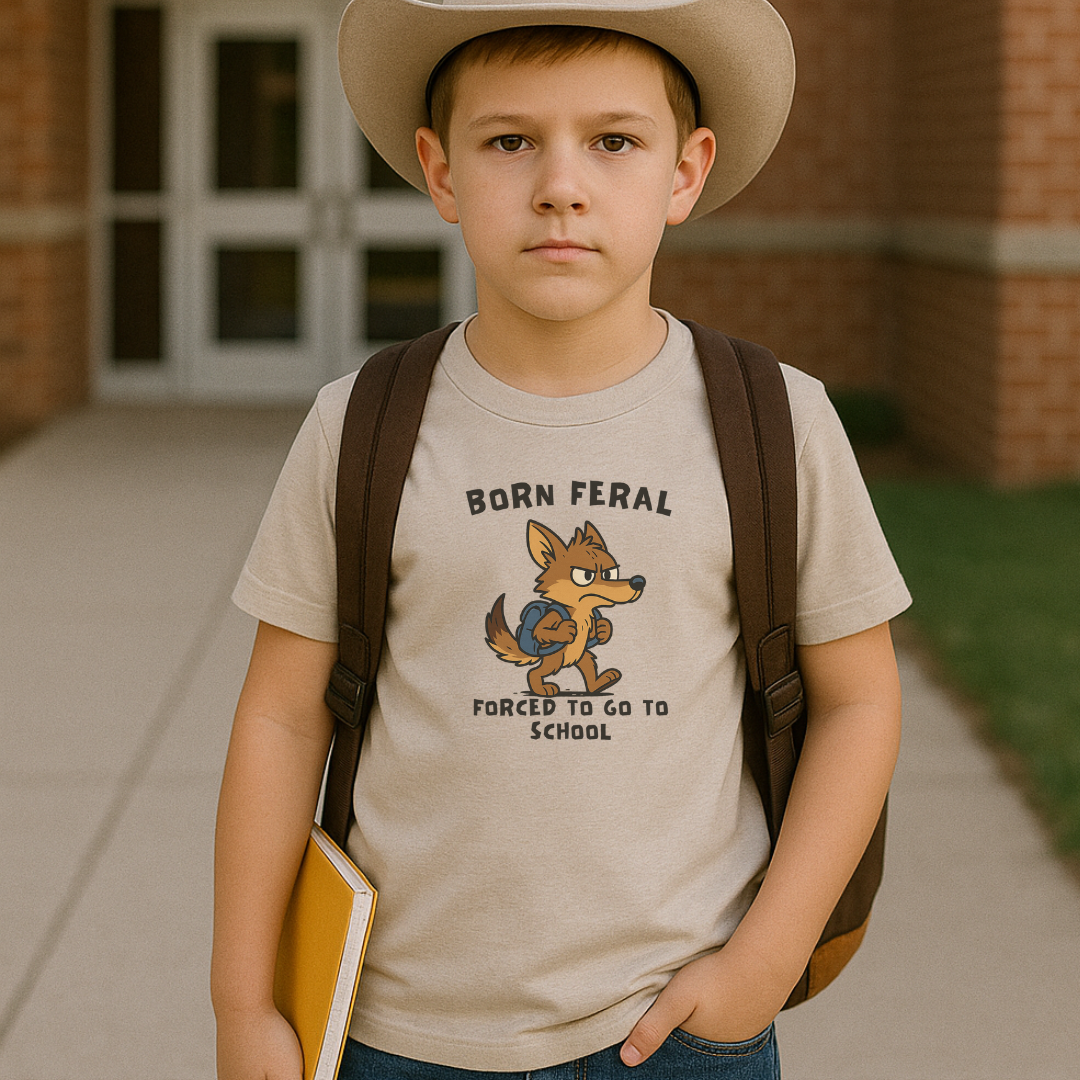 Born Feral but Forced to go to School Youth T-shirts