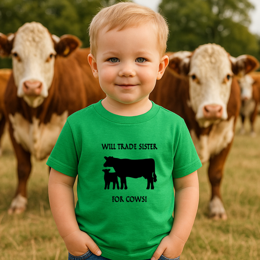 Will Trade Sister for Cows Toddler T-Shirt