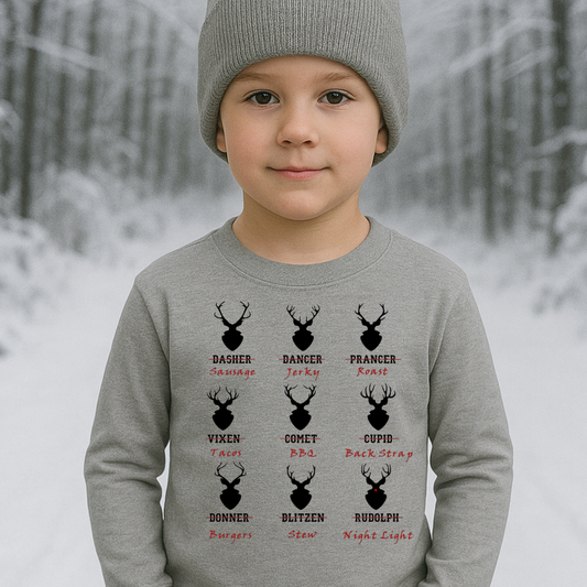 Reindeer Menu Toddler Long Sleve Shirt
