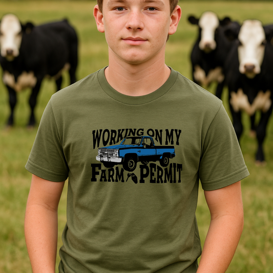 Working On My Farm Permit Unisex T-Shirt