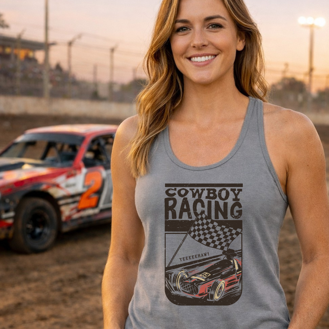 Cowboy Racing Racerback Tank